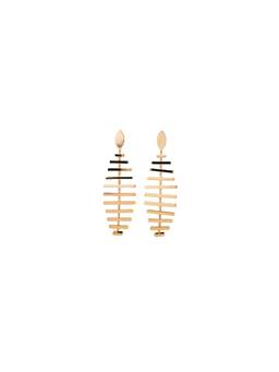 Veli Jewels - Gold Fish Dangler 18K Gold Plated Women Earrings