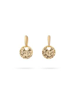 Veli Jewels - Women's Coin Gold Hoop Earrings