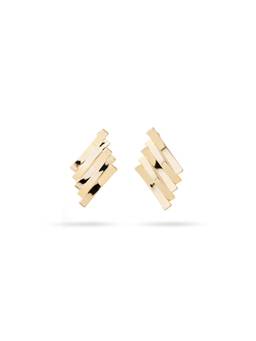 Veli Jewels - Gorg Statement 18K Gold Plated Stud Earrings