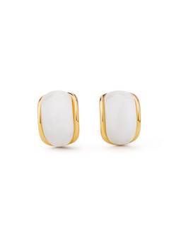 Veli Jewels - Women's Cateye Curve Stud Earrings