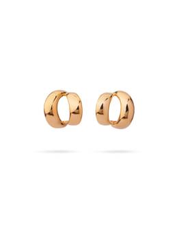 Veli Jewels - Double 18K Gold Plated Hoop Gold Earrings
