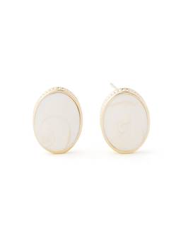 Veli Jewels - Marble Everyday 18K Gold Plated Stud Earrings