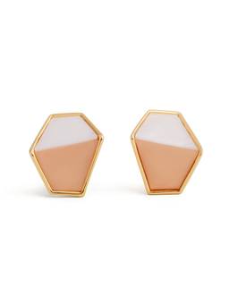 Veli Jewels - Hexa Double Colour Stud Earrings