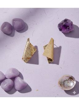 Veli Jewels - Armour Gold Stud Earrings