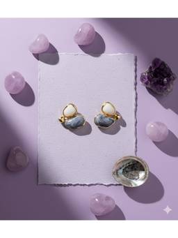 Veli Jewels - Viola Swirl Drop Earrings