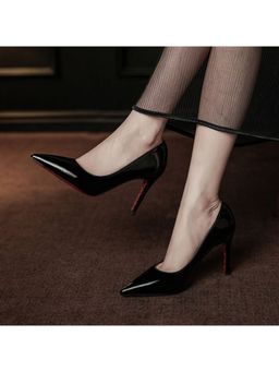 OZZARO - Women Black Glamour Sole Pump Heels