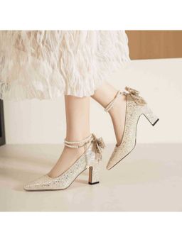 OZZARO - Women Gold Heer Jhilmil Pump Heels