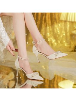 OZZARO - Women Cream Noorani Stiletto Heels