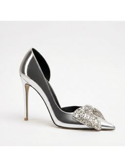 OZZARO - Women Silver Prism and Poise Stiletto Heels