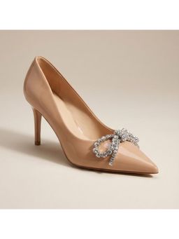 OZZARO - Women Beige Crown Walk Pump Heels