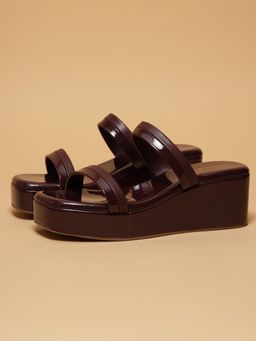 ERIDANI - Women Whitney Maroon Wedges Heels