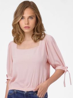 ONLY - Women Solid Pink Top