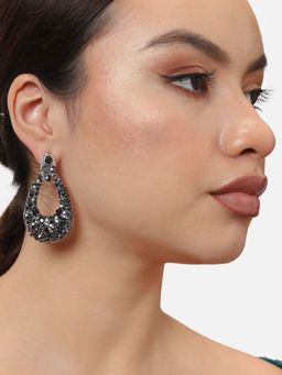 Sohi - Silver Plated Party Designer Stone Drop Earring for Women