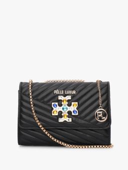 Pelle Luxur - Verble Black Sling Bag for Women