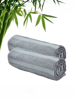 The Better Home - 2 Bamboo Hand Towels-Grey (S)