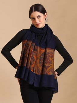 Zamour - Women Kashmiri Pure Wool Woven Stole