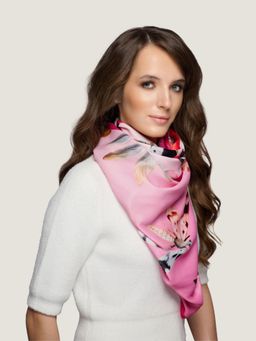 Waraq - Rosy Flutter Garden Stole