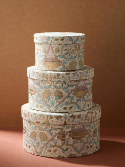 Fabindia - Off White Paper Aariana Gift Box Set of 3