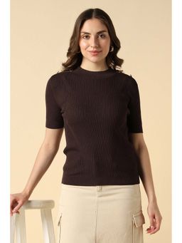 Allen Solly - Women Brown Textured Casual Top