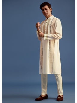 KALKI FASHION - Beige Hand Block Printed Kurta with Pant