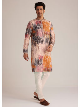KALKI FASHION - Multi-Color Tie & Dye Silk Kurta with Pant