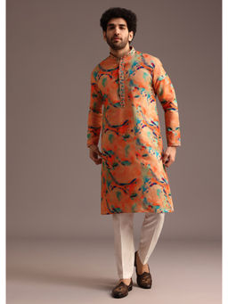 KALKI FASHION - Orange Printed Kurta with Pant