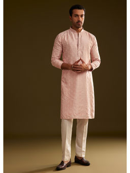 KALKI FASHION - Pink Silk Embroidered Kurta with Pant