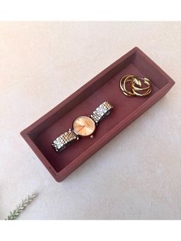 La Trove - Premium Plain Jewellery Organizer Micro Tray Dark pink