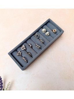 La Trove - Premium Rings & Cufflinks Jewellery Organizer Micro Tray Grey
