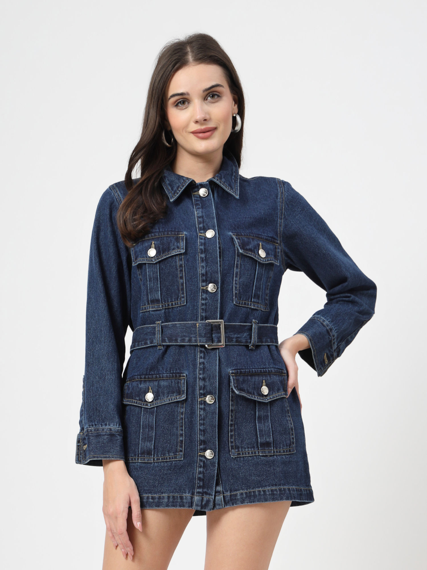 cosmic trio Denim Navy Blue Jacket-picture-21
