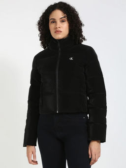 Calvin Klein - Black Slim Fit Polyester High Neck Puffer Jacket