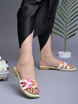 Shoetopia - Casual Green Flats for Girls