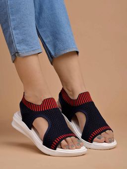 Shoetopia - Comfortable & Trendy Navy Blue Sandals for Girls