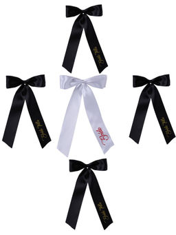 Arendelle - Satin Silk Bride and Bride Tribe Bow Clipss (Pack Of 5) (16 Years And Above)
