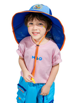 Little Surprise Box - Blue Summer& Beach Hat with Wide Neck Flap (3-12 Years)