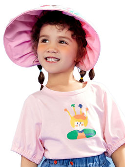 Little Surprise Box - Pink Rabbit Themed Visor Cap (3-12 Years)