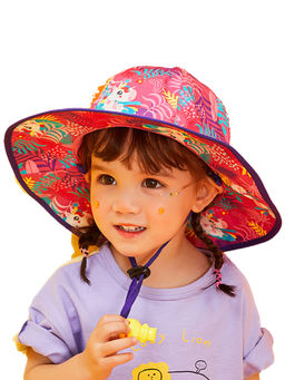 Little Surprise Box - Pink Uni Wide Coverage Sun Hat (3-12 Years)