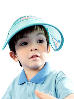 Little Surprise Box - Blue Whale Theme Soft Fabric Visor Cap (3-12 Years)