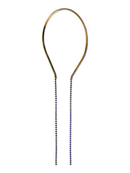 Ribbon Candy - Blue Crystal Rhinestone Long Tassel Head Band (16 Years And Above)