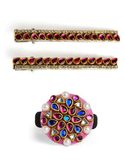 Ribbon Candy - Baby Pink Rubber Band and Alligator Clip (16 Years And Above)