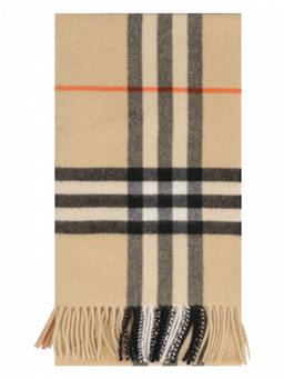Burberry - Beige Check Pattern Scarf