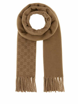 Gucci - Light Brown Logo Scarves