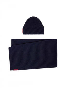 Dsquared2 - Navy Blue Knitted Scarf Set