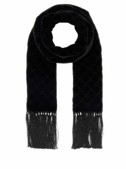 Gucci - Black Velvet Solid Scarf