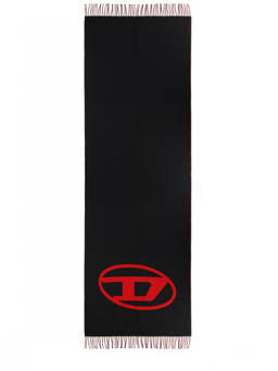 Diesel - Black S-Tevie Logo Solid Scarf