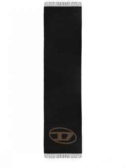 Diesel - Brown S-Tevie Logo Solid Scarf