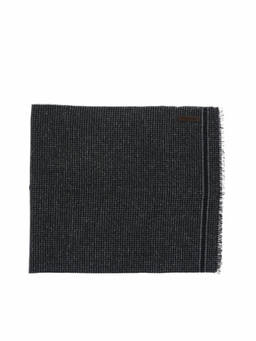 Zegna - Black Houndstooth Scarf