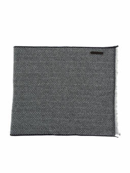 Zegna - Grey Herringbone Woven Scarf