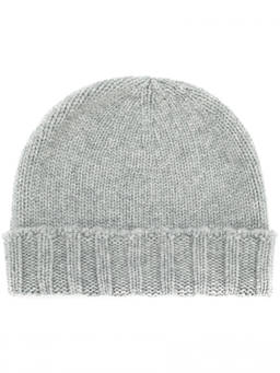 Drumohr - Grey Textured Beanie Hat