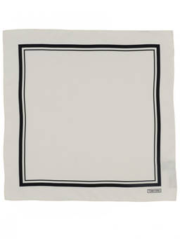 Tom Ford - White Logo Square Scarf